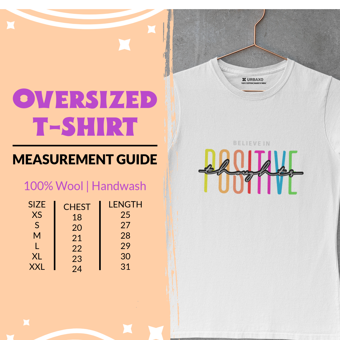 Believe in Positive Regular Fit T-Shirt - Urbaxo | Classic Fit T-Shirt Sale