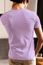 TUY Crazy Idea Regular Fit Lavender T-shirt