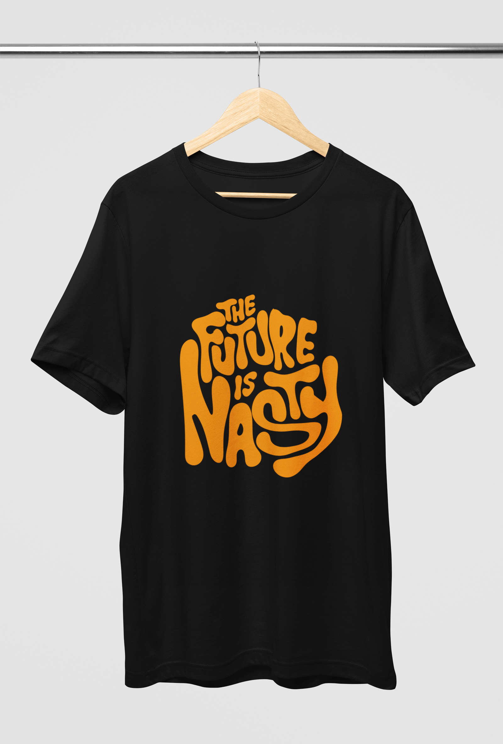 TUY 'Future Is Nasty' Regular Fit Black T-shirt