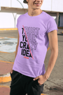 TUY Crazy Idea Regular Fit Lavender T-shirt