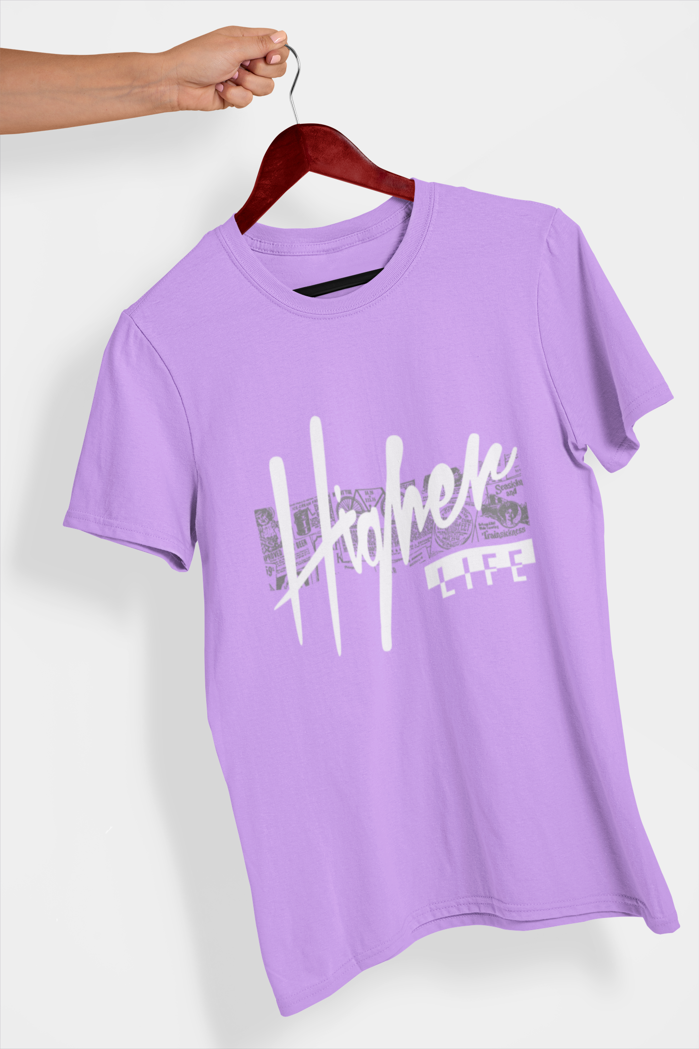 TUY Higher Life Regular Fit Lavender T-shirt