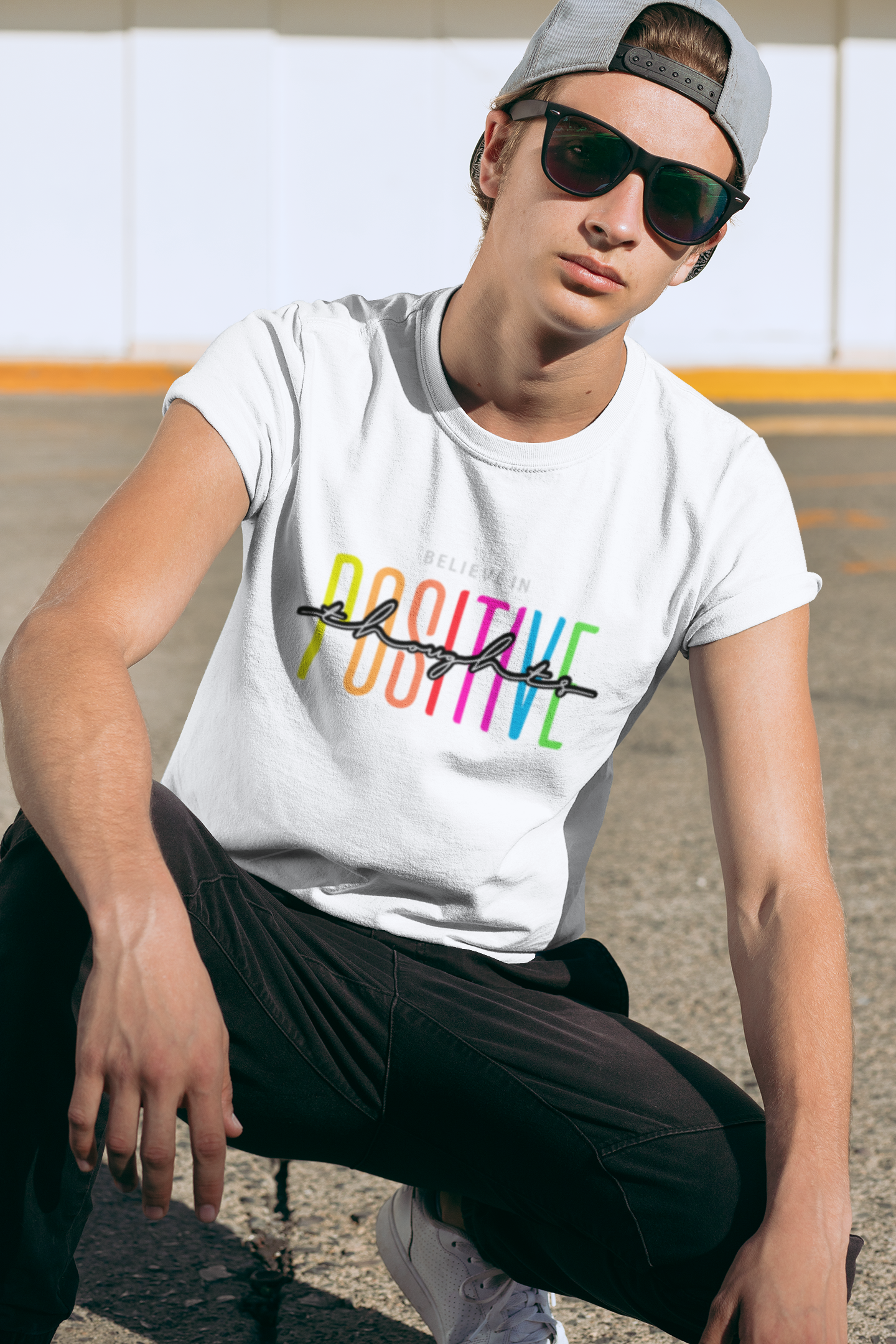 TUY 'Believe In Positive' Regular Fit T-shirt