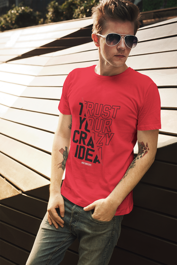 TUY Crazy Idea Regular Fit Red T-shirt