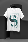 Minimal white oversized t-shirt with urban California design by Urbaxo, unisex streetwear