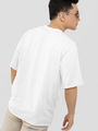 Urbaxo oversized fit white t-shirt with rebellious "Future Is Nasty" slogan, ideal for daring street fashion