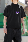 ront and back view of the Monster Oversized T-shirt by Urbaxo, featuring bold, graphic artwork with a monster design. The shirt has a relaxed fit and is perfect for casual streetwear