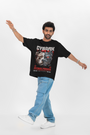 Bold Pitbull graphic on an oversized tee, designed by Urbaxo for a stylish and comfortable streetwear look