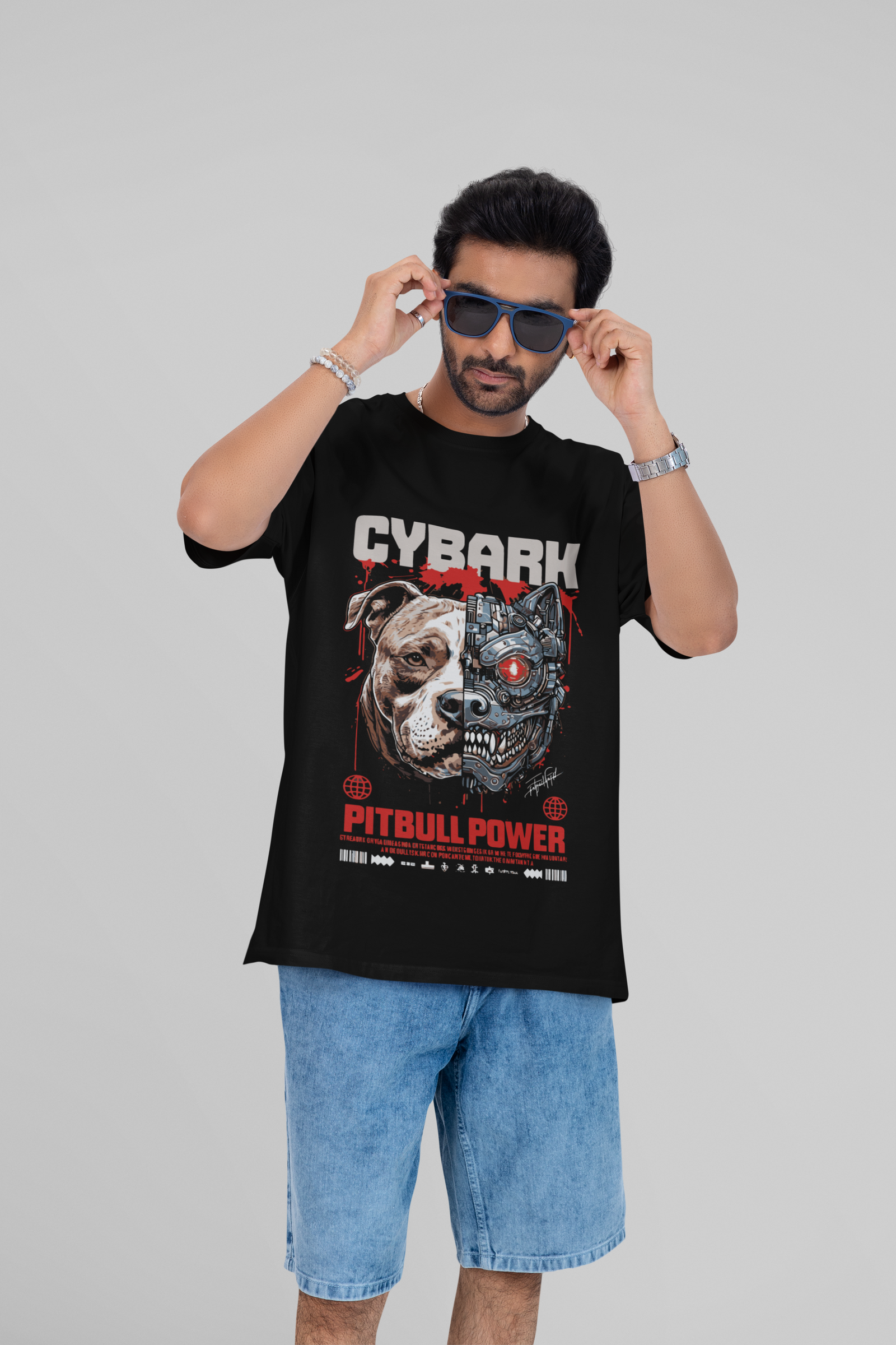 Standout Pitbull print on an oversized fit, perfect for casual days or layering in Urbaxo's iconic street style

