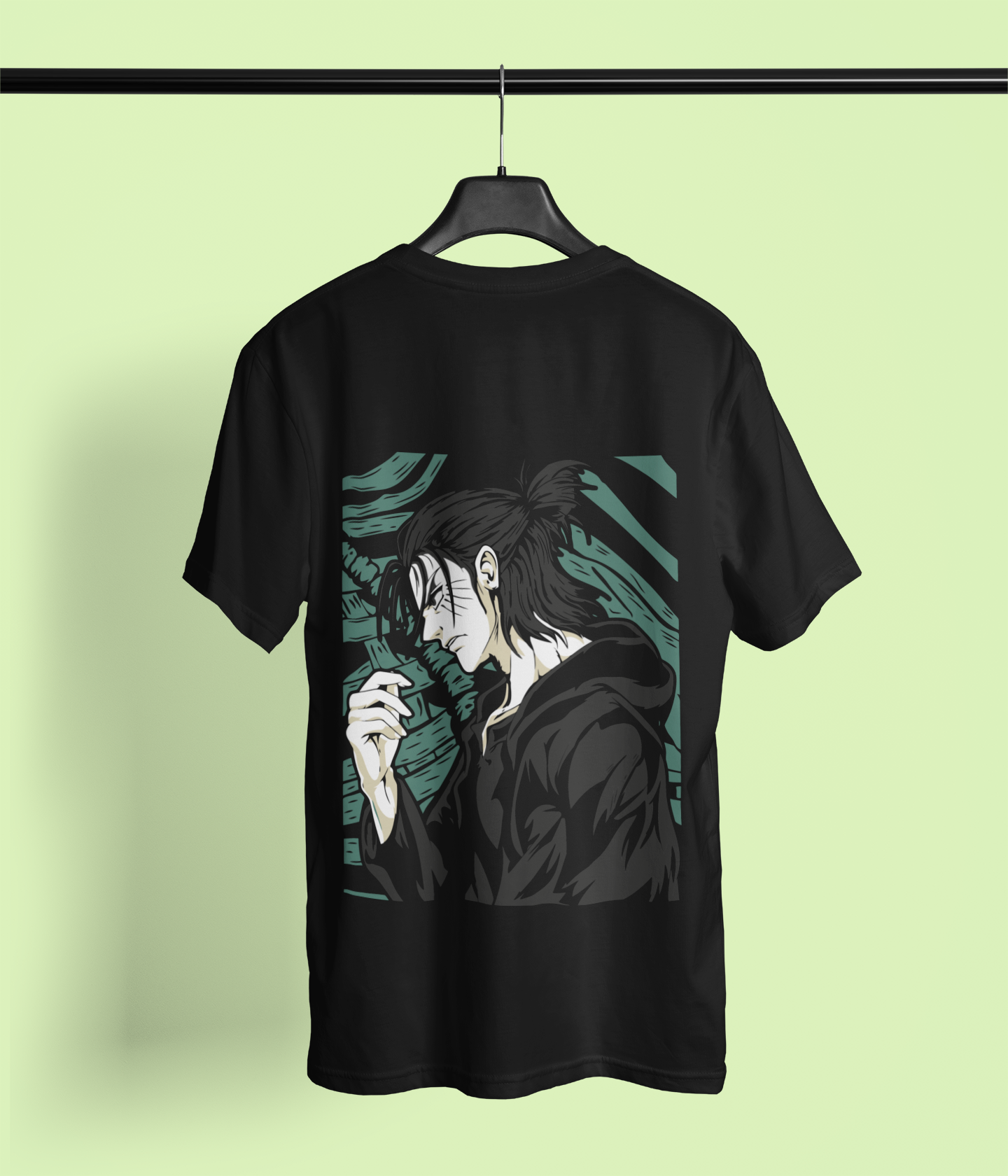 Oversized Urbaxo Style T-shirt with anime prints on front and back, premium streetwear now at a 50% discount.