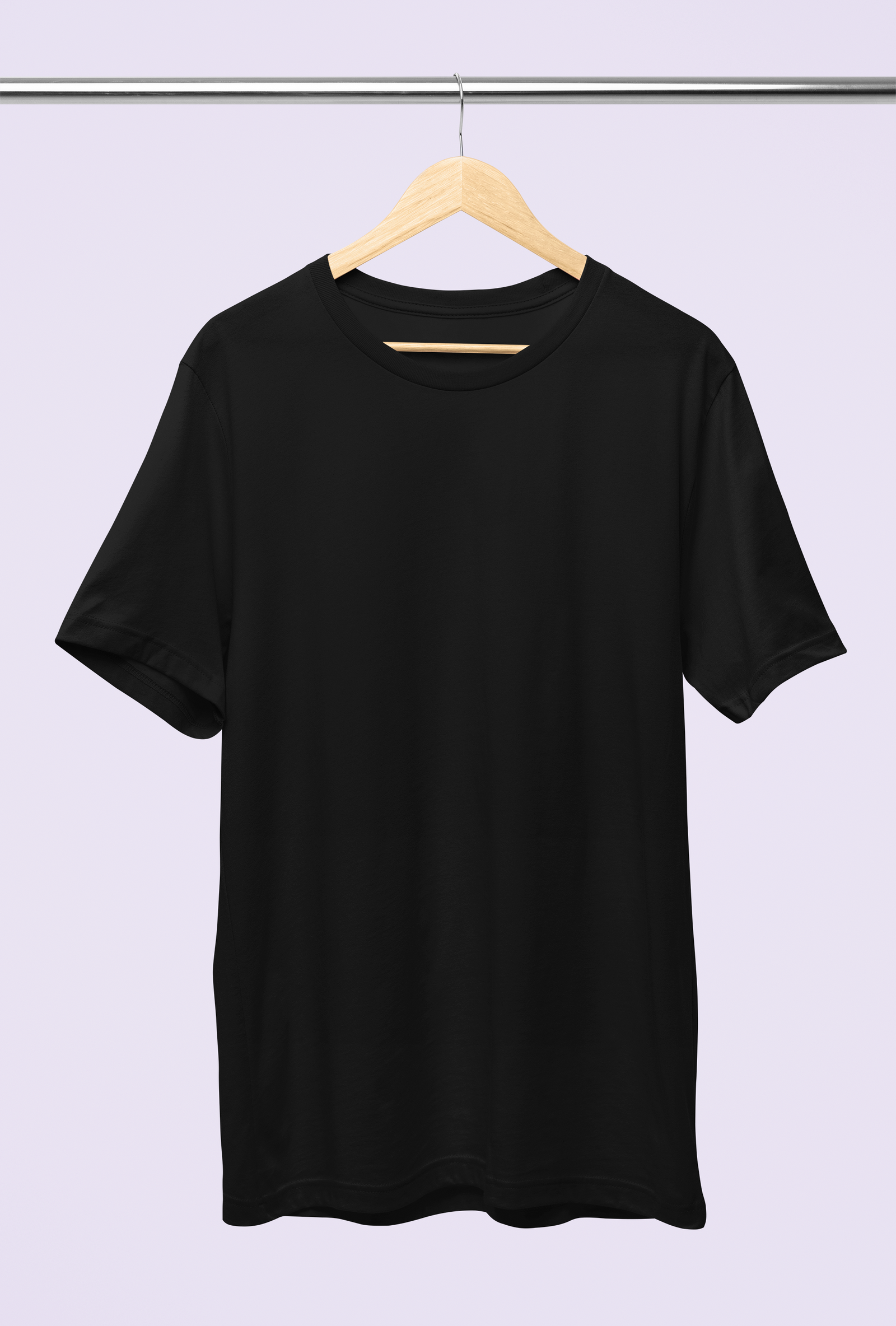 Solid Black Classic Fit Tshirt